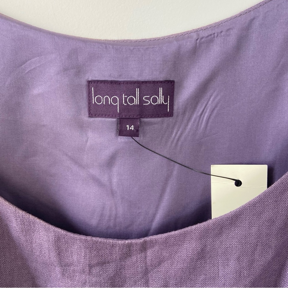 Long Tall Sally Purple Sleeveless Mid Calve Dress - Picture 3 of 8